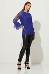 STAR Blue Lace Frill Sleeve Blouse | StarByJM 3