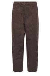 PixieGirl Petite Women's Chocolate Brown Barrel Jeans | PixieGirl 6