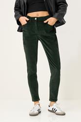 PixieGirl Petite Women's Khaki Green Cord Skinny Jeans | PixieGirl 2