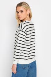 PixieGirl Petite White & Black Stripe Sweatshirt | PixieGirl 3