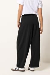 PixieGirl Petite Women's Black Scuba Barrel Trousers | PixieGirl 2