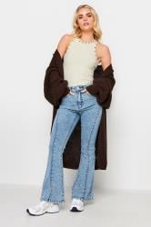 PixieGirl Beige Brown Eyelet Vest Top | PixieGirl 4