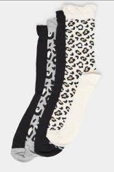 4 PACK Grey Butterfly Print Ankle Socks | Yours Clothing 3