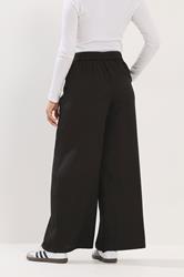 PixieGirl Petite Women's Black Belted Wide Leg Trousers | PixieGirl 2