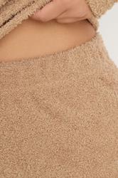 PixieGirl Petite Women's Camel Brown Chenille Wide Leg Trousers | PixieGirl 4