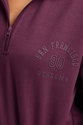 PixieGirl Petite Women's Burgundy Red 'San Francisco' Zip Sweatshirt | PixieGirl 5