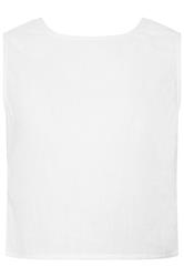 PixieGirl Petite White Cotton Cheesecloth Top