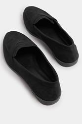 Black Suede Loafers In Wide E Fit | Yours Clothing 4
