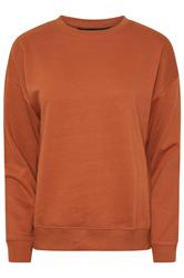 PixieGirl Petite Women's Rust Orange Long Sleeve Sweatshirt | PixieGirl 5