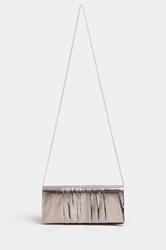 Gold Faux Leather Metallic Clutch Bag | Yours Clothing 2