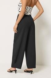 PixieGirl Petite Women's Black Barrel Leg Trousers | PixieGirl  2