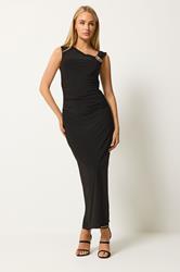 STAR Black Asymmetric Shoulder Dress | StarByJM 3