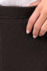 M&Co Petite Brown Ribbed Wide Leg Trousers | M&Co  4