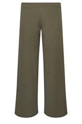 PixieGirl Petite Khaki Green Textured Wide Leg Trousers