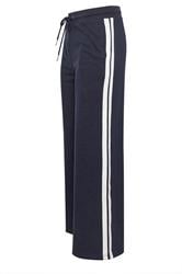 PixieGirl Petite Women's Navy Blue Stripe Wide Leg Joggers | PixieGirl 6