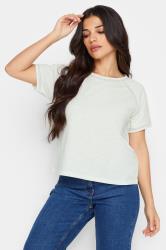 PixieGirl Petite Women's Ivory White Crochet Detail T-Shirt | PixieGirl 1