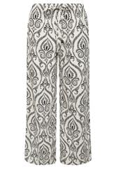 PixieGirl Petite Ivory White Tile Wide Leg Trousers