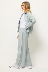 PixieGirl Petite Women's Blue Stripe Pull On Wide Leg Trousers | PixieGirl 2