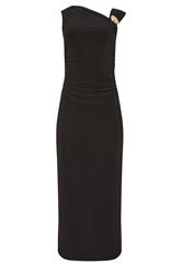 STAR Black Asymmetric Shoulder Dress | StarByJM 5