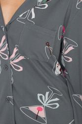 PixieGirl Petite Women's Grey Soft Touch Cocktail Pyjama Set | PixieGirl 4