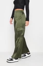 PixieGirl Olive Green Satin Cargo Trousers | PixieGirl 3