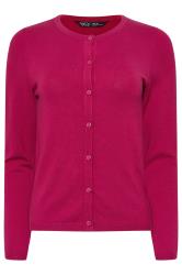 M&Co Petite Hot Pink Button Down Cardigan | M&Co 5