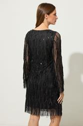 STAR Black Sequin Tassel Dress | StarByJM 3