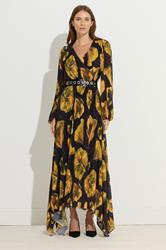 STAR Black Floral Mesh Pleated Maxi Dress | StarByJM 1