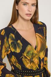 STAR Black Floral Mesh Pleated Maxi Dress | StarByJM 4