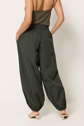 PixieGirl Petite Women's Olive Green Cotton Cuffed Balloon Trousers | PixieGirl 4