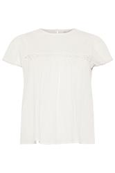 PixieGirl Petite White Crochet Crinkle Top
