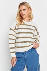 PixieGirl White & Beige Stripe Knit Jumper | PixieGirl 1