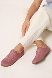 Pink Faux Suede Stripe Trainers In Extra Wide EEE Fit | Yours Clothing 3