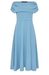 STAR Blue Off Shoulder Fit and Flare Dress | StarByJM 5