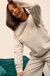 PixieGirl Petite Women's Stone Brown 'Monte Carlo' Embroidered Sweatshirt | PixieGirl 1