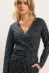 PixieGirl Petite Women's Black Spot Wide Leg Jumpsuit | PixieGirl 4