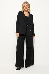 PixieGirl Petite Women's Black Tailored Double Breasted Blazer | PixieGirl 3