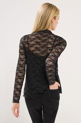 PixieGirl Petite Women's  Black Long Sleeve Lace Top | PixieGirl 3