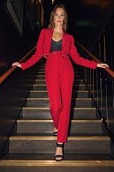 STAR Red Tailored Straight Leg Trousers | StarByJM 1