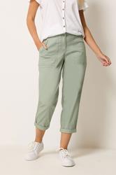 M&Co Sage Green Twill Carpenter Trousers | M&Co 3