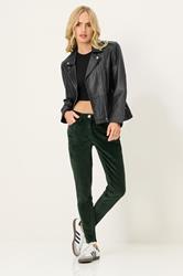 PixieGirl Petite Women's Khaki Green Cord Skinny Jeans | PixieGirl 1