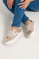 Gold Faux Leather Trainers In Extra Wide EEE Fit | Yours Clothing 3