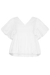 PixieGirl Petite White Cotton Puff Sleeve Top