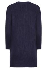 PixieGirl Navy Blue V-Neck Knitted Tunic Top | PixieGirl  7