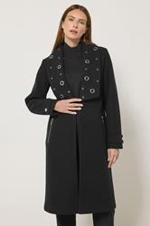 STAR Black Eyelet Collar Coat | StarByJM 2