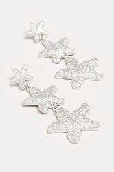 Silver Tone Starfish Drop Earrings | Yours Clothing 3