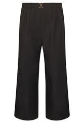 PixieGirl Petite Black Buckle Wide Leg Trousers