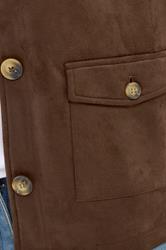 PixieGirl Petite Women's Chocolate Brown Suedette Jacket | PixieGirl 4