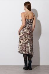 STAR Brown 2-in-1 Leopard Print Midi Dress | StarByJM 8