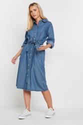 M&Co Petite Blue Denim Midi Dress | M&Co 1